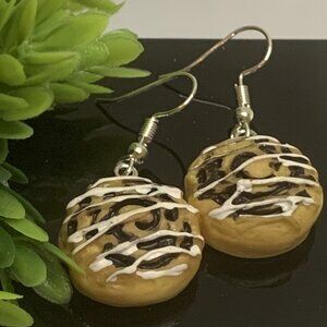 Cinnamon Roll Earring, Funny Food Earring, Gift Idea, Cooking Earring, Chef